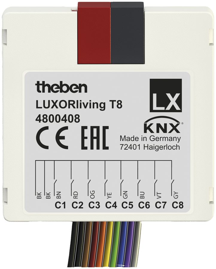 Interface pour poussoir KNX INC Theben LUXORliving 8-canal