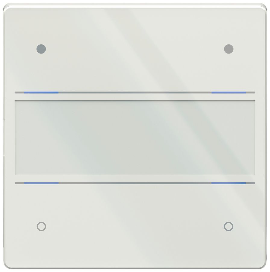 Senseur poussoir KNX ENC Theben iON 104 G LED avec champ d'inscription blanc