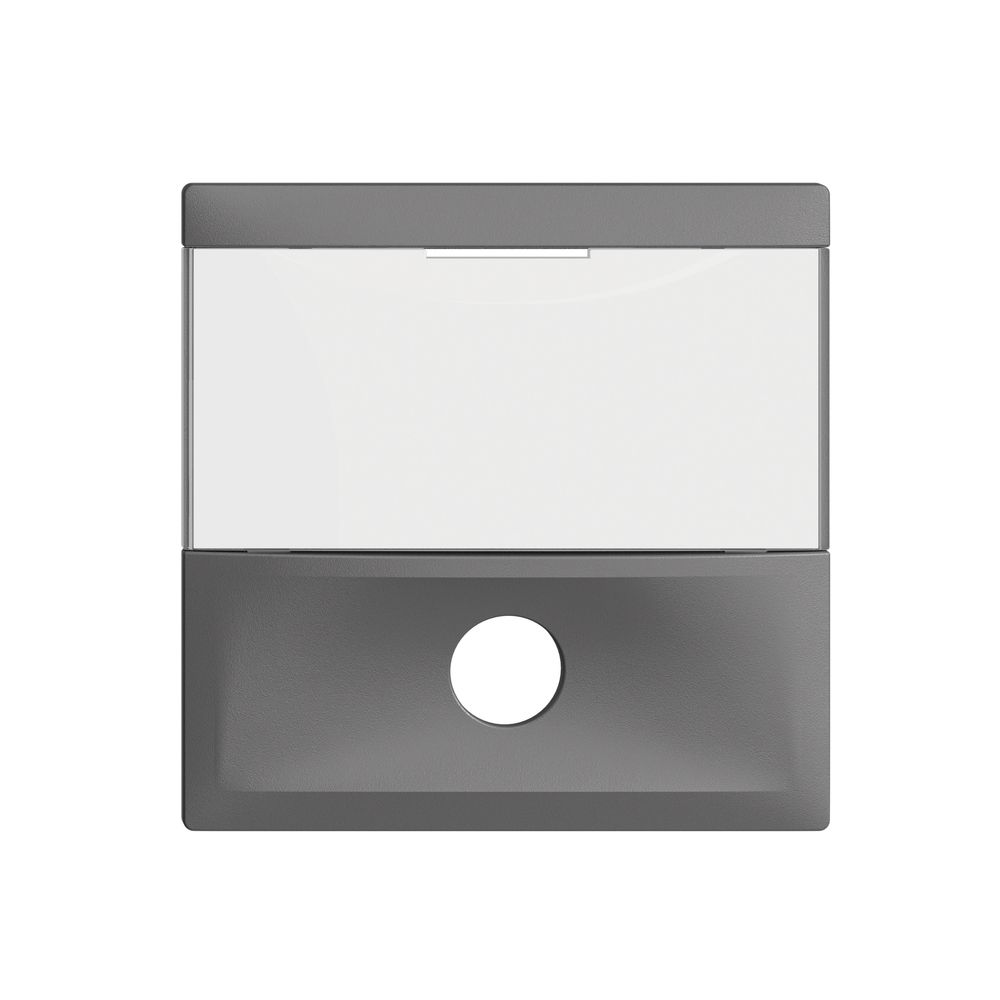 Plaque frontale EDIZIOdue gris foncé pour contact de sonnerie