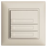 Poussoir KNX RGB ENC EDUE FMI, 250mW, LED, a.papier, 3×poussoir, 1×touche, crema