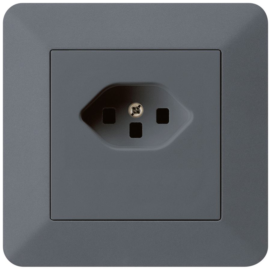 UP-Steckdose kallysto.trend T23 anthrazit Schraubklemme