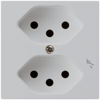 UP-Steckdose kallysto 2×T13/1 hellgrau