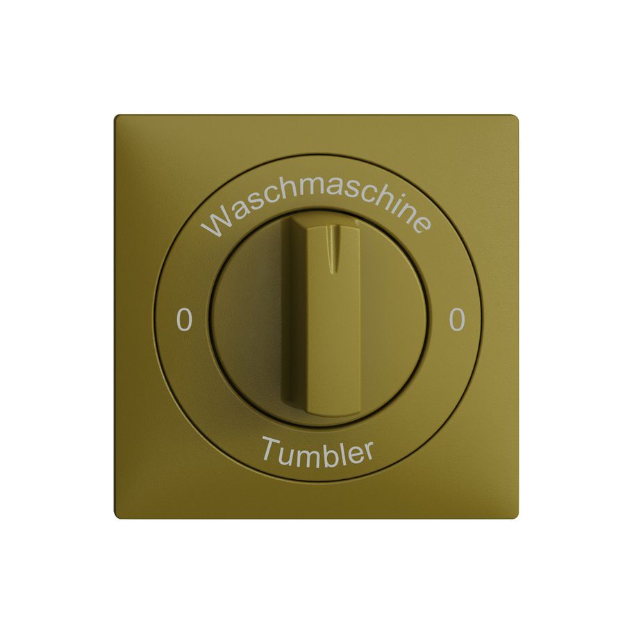 Frontset 0-Waschmaschine-0-Tumbler EDIZIOdue 60×60mm olive