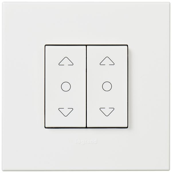 Interruttore per tapparella INC ATO bianco ACC/STOP/GiÙ 2 moduli