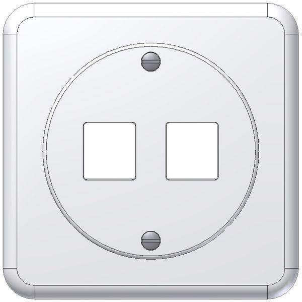 Kit de montage ENC Keystone Dätwyler blanc, 2×, Standard, droit