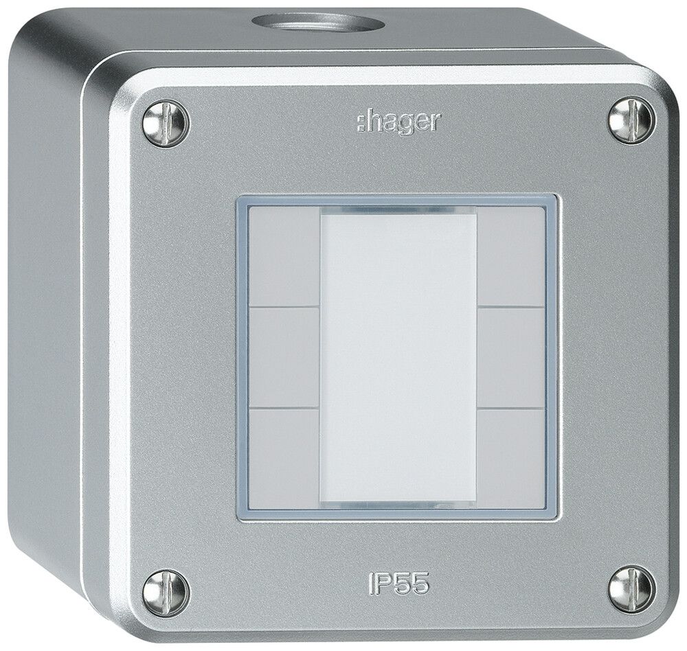 AP-Taster robusto Q KNX 6× s/e-link aluminium