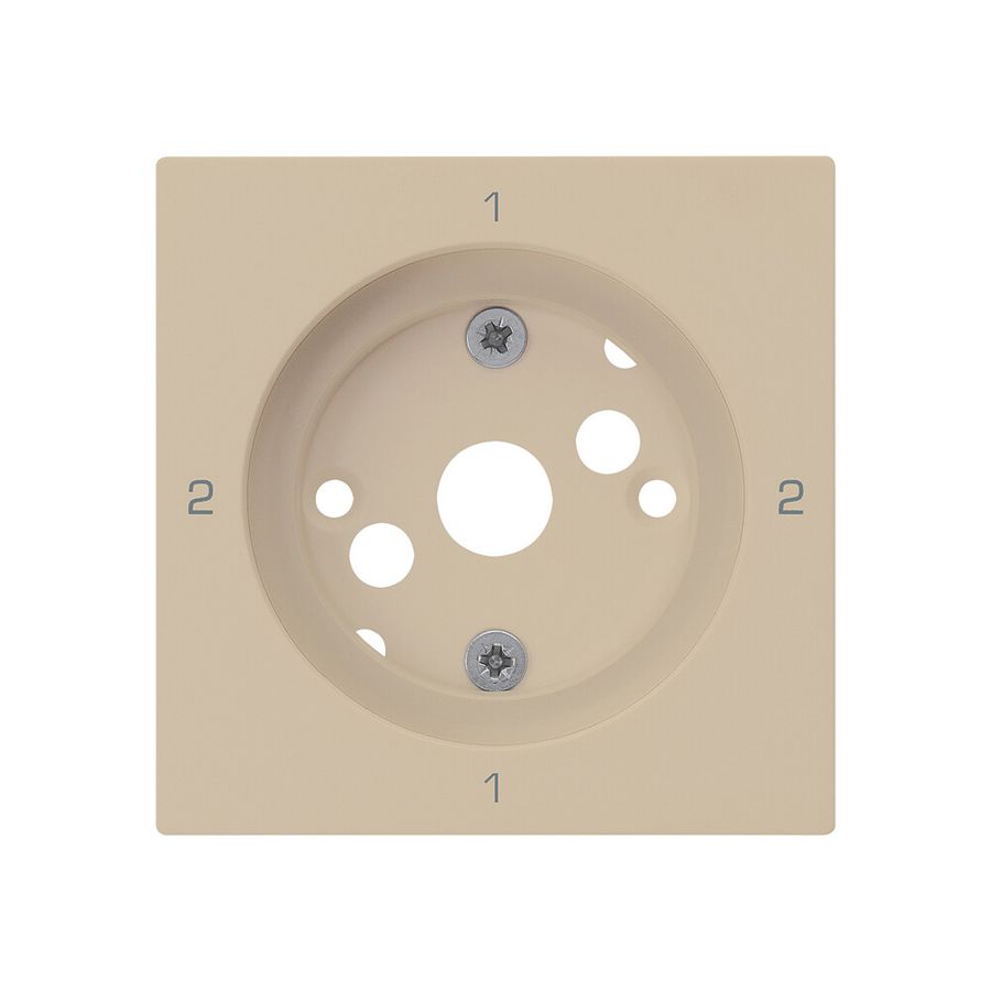 Plaque frontale kallysto 2-1-2-1 60×60mm pour interrupteur rotatif S3 beige