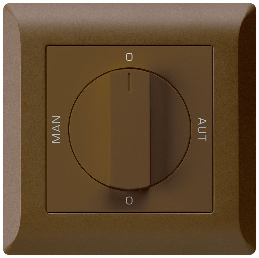 UP-Drehschalter 0-Man-0-Aut. kallysto.line 2/1L braun mit Drehgriff