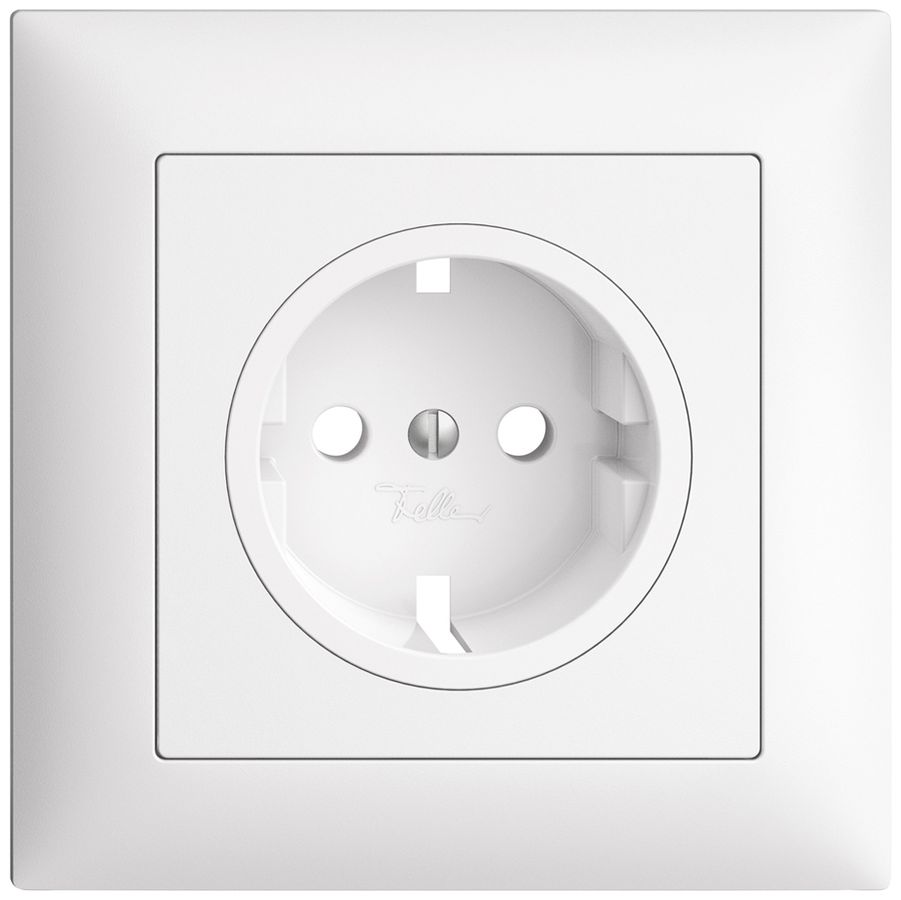 UP-Frontset Feller EDIZIOdue für Schuko-Steckdose 88×88mm weiss