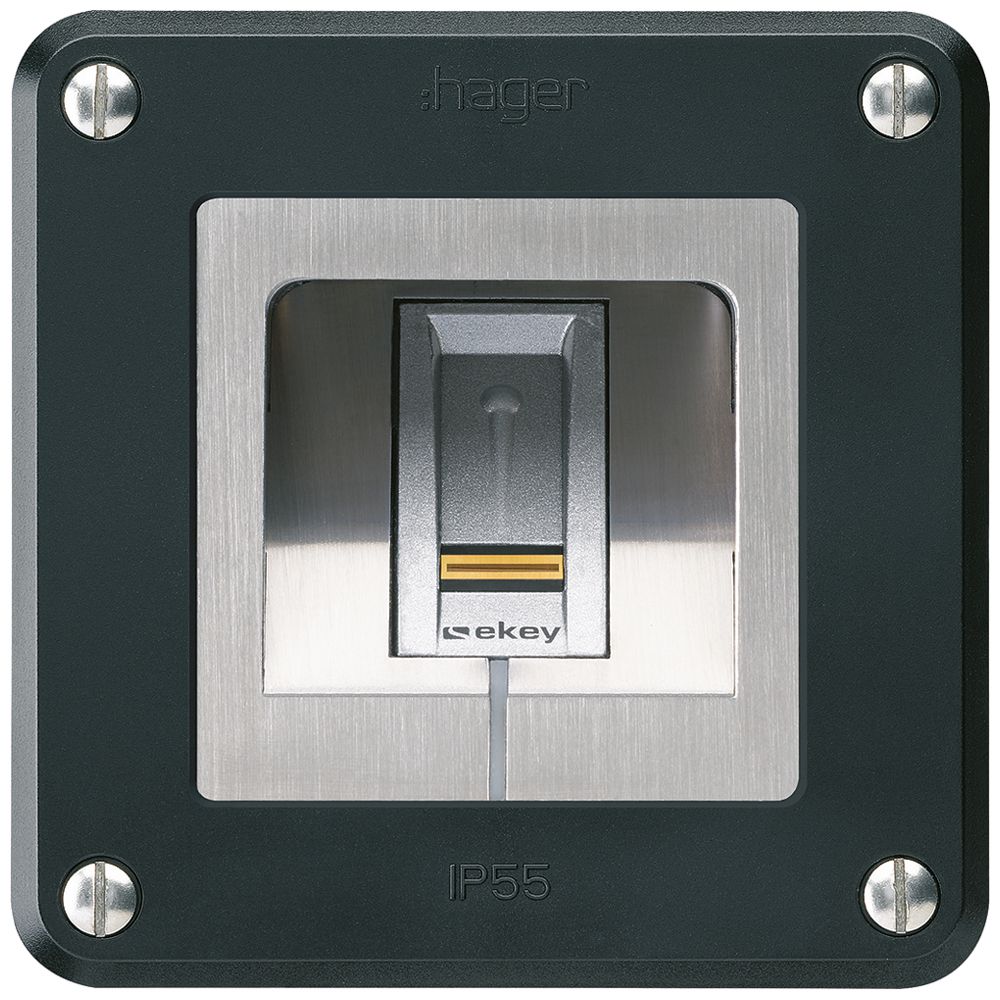 Lecteur d'empreintes digitales NUP Hager ekey RFID robusto C noir