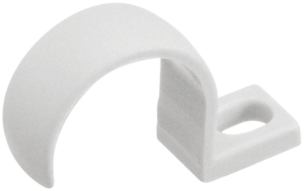 Brida HSB Weibel materiale sintetico staffa intera foro per vite Ø20mm bianco