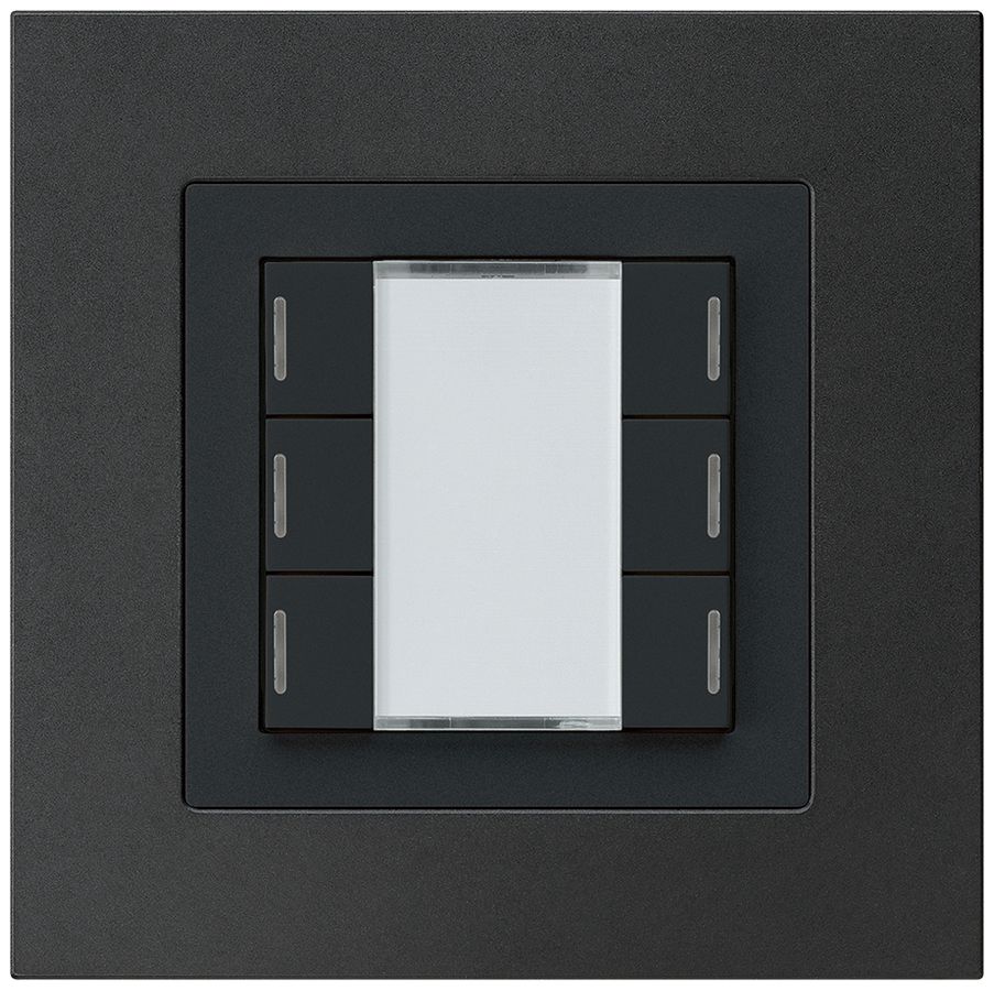 UP-Taster kallysto.pro KNX 6×RGB LED s/e-link schwarz