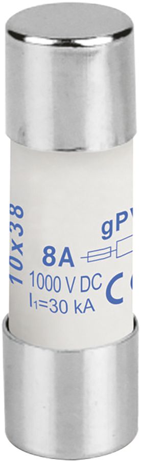 PV-Apparatesicherung Weidmüller, 8A gPV 1000VDC, Keramik, 10×38mm