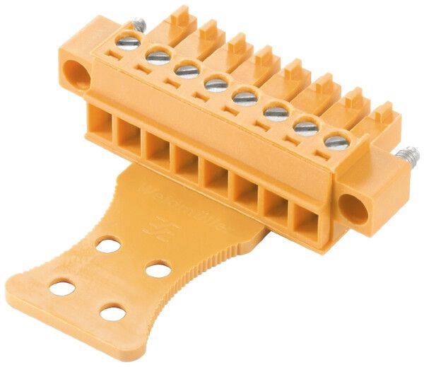 Buchsenstecker Weidmüller BCZ Flansch Zugentlastung 3.81mm 10L orange