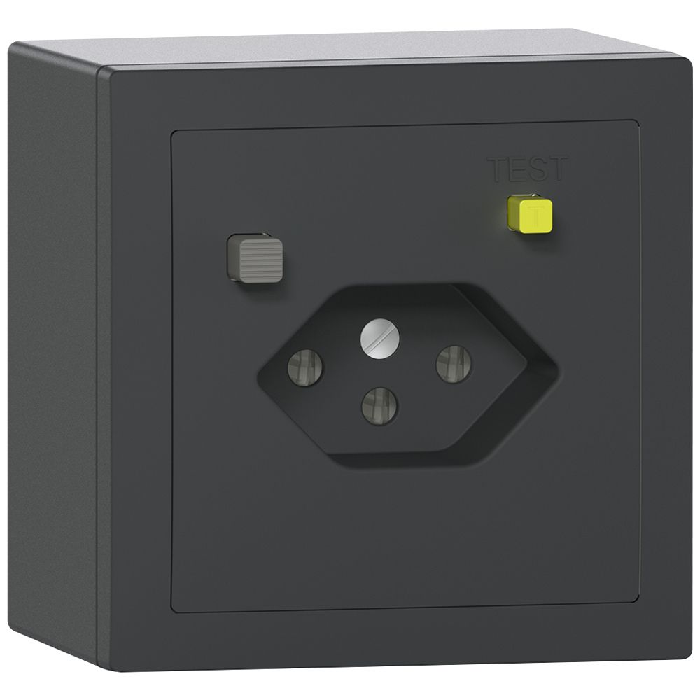 AP-FI-Steckdose SIDUS T13 30mA anthrazit