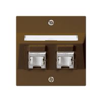 UP-Montage-Set kallysto A Kat.6 2RJ45/s braun