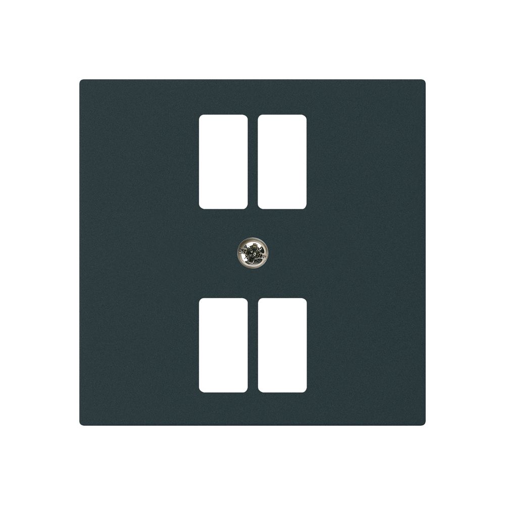 Frontplatte kallysto f.Steckdose 4×USB schwarz