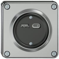 Presa di carica USB INC ELEMENT 1×USB-A 1×USB-C 3600mA alluminio