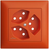 Frontset EDIZIOdue orange 88×88mm 3×T13/1