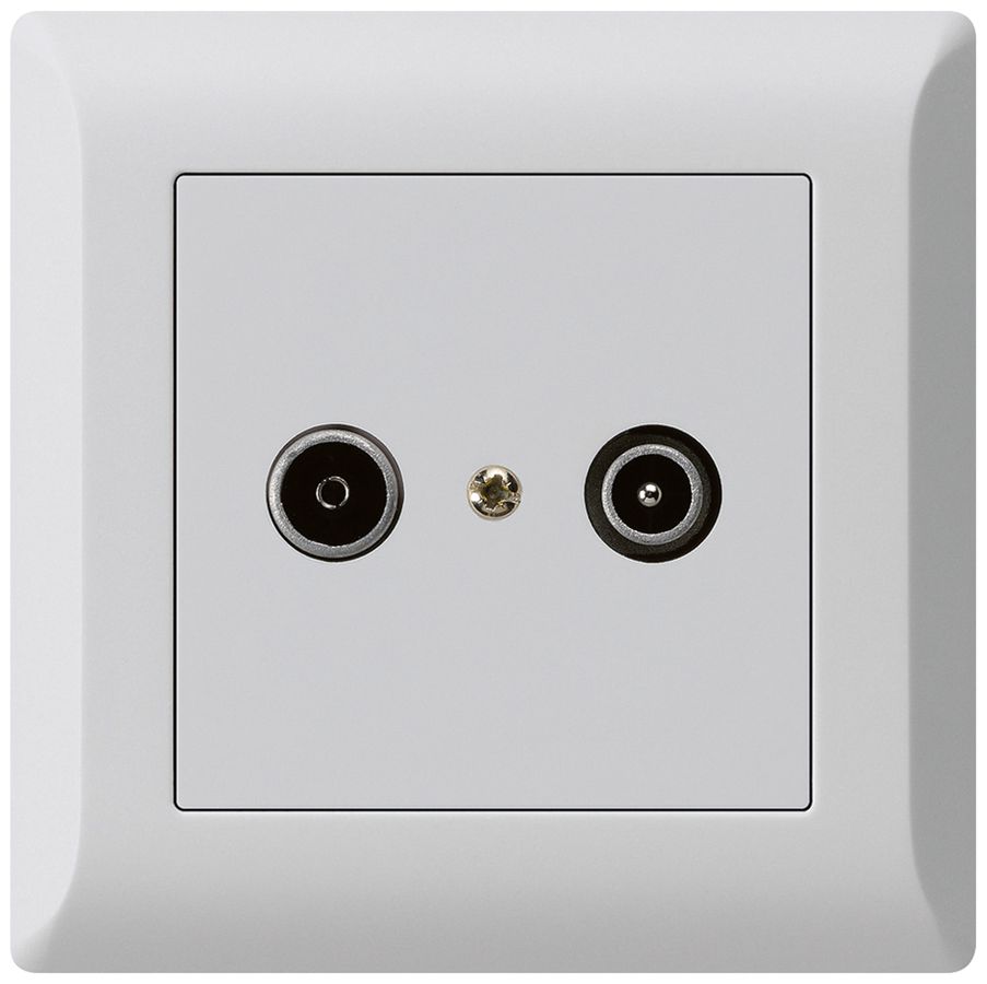 UP-Antennendose kallysto.line R/TV 23dB Durchgangsdose hellgrau