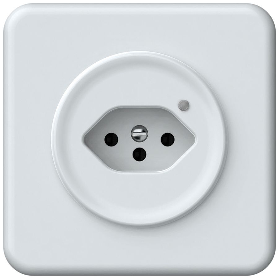 UP-Steckdose origin 1×Typ 13 bel.grün 10A 230V 92×92mm weiss