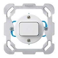 Insert pour interrupteur ENC basico 3/1L avec plaque de fixation blanc