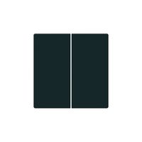 Faccia pulsante KNX Hager BA kallysto Z doppio nero 45×45mm