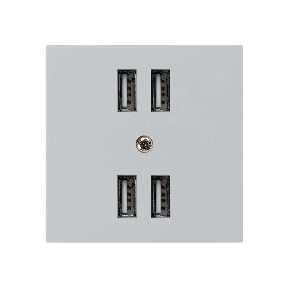 Steckdose 4×USB kallysto A 2400mA hellgrau