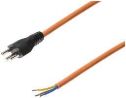 Anschlusskabel 3×1.5mm² 5m PUR Stecker T23 angespritzt orange