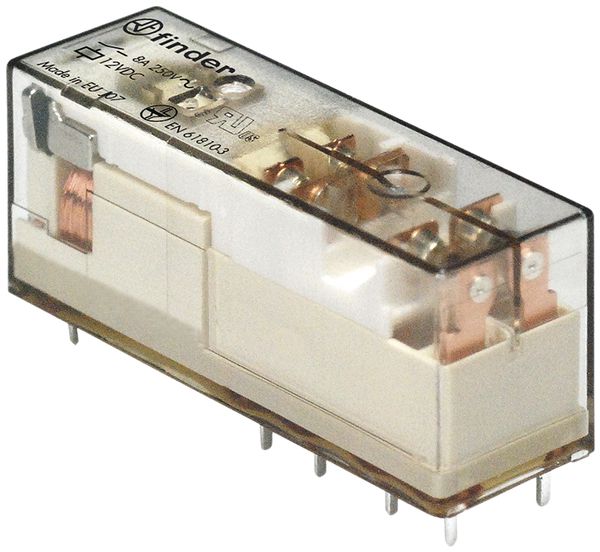 Relais commutation Finder 50, 3F/1O 8A/24VDC AgSnO2 720Ω 5mm RT III