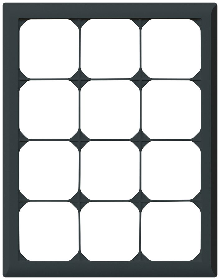 UP-Abdeckrahmen kallysto.line 4×3 schwarz vertikal 272×212mm