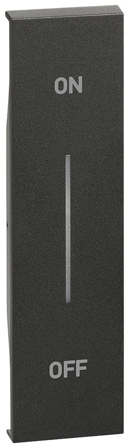 Cache de touche Living Now pour touches MyHOME 1 module a.impression ON-OFF noir