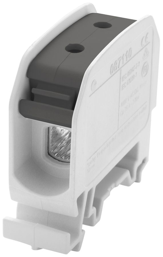 Bloc de distribution Bals RKA 16 1P 76A 1×entrée 1×sortie 1…16mm² noir