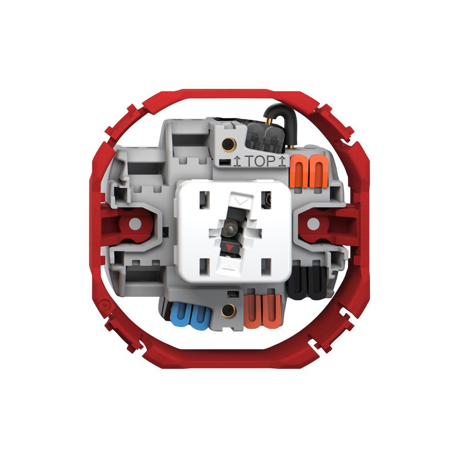 Leuchtdruckschalter Feller SNAPFIX® 3/1L Seitenlinse KS rot