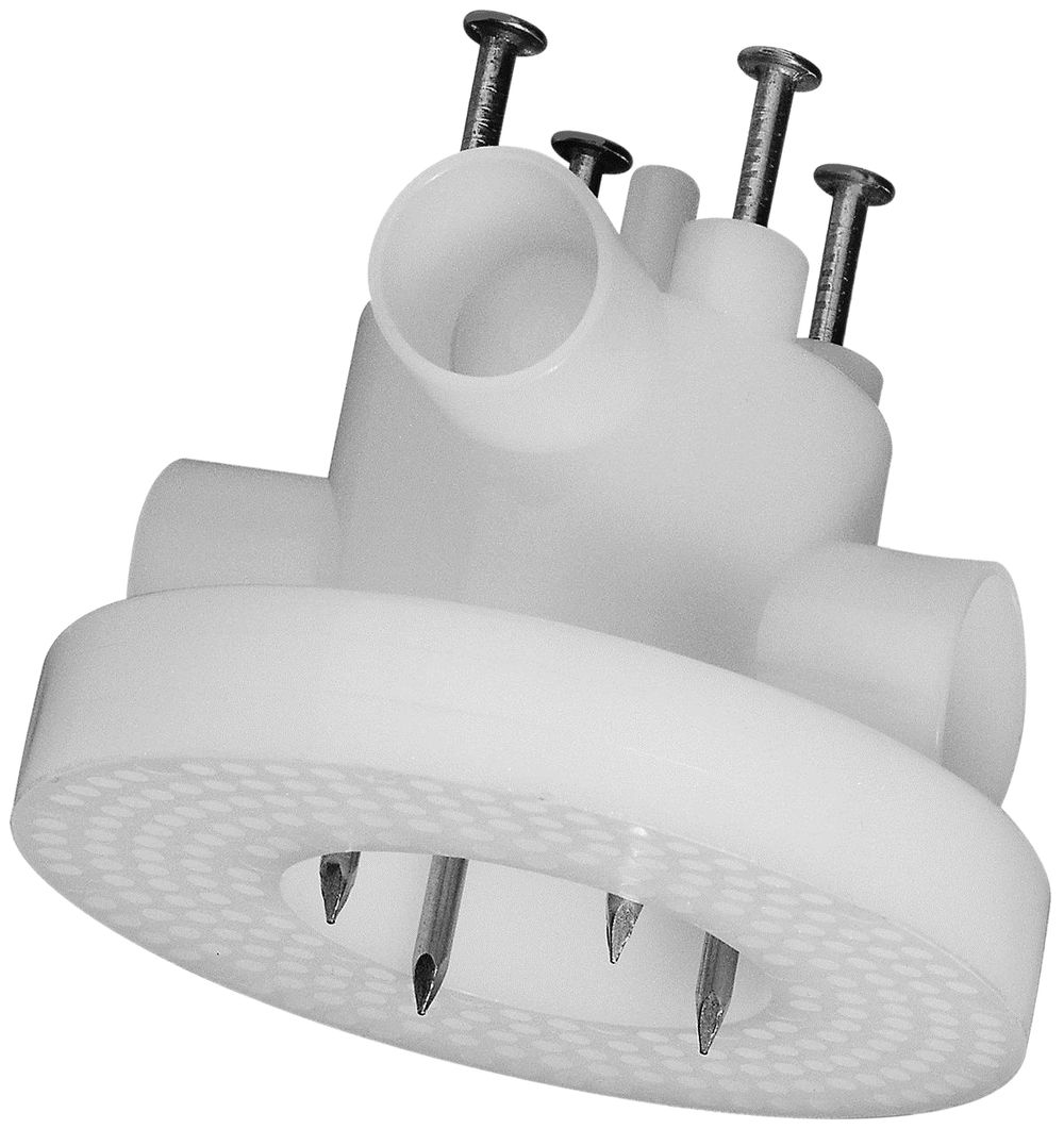 Lampendübel HSB Basic Ø96mm offen mit Nägel weiss halogenfrei