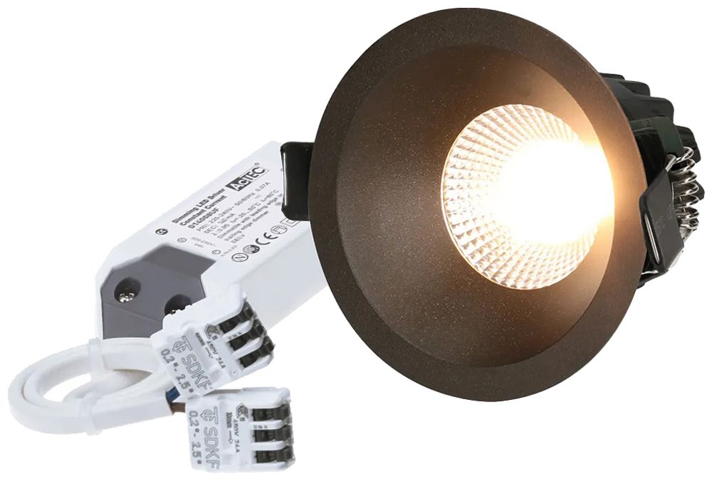 Spot LED INS maxLUCE ATMO 68 6.2W 700lm 3000K REG  Ø79mm nero