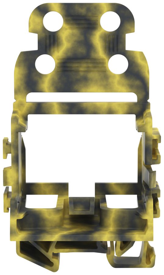 Befestigungsadapter WAGO 221 mit Zugentlastung 10L×4mm² TH15 grau/gelb