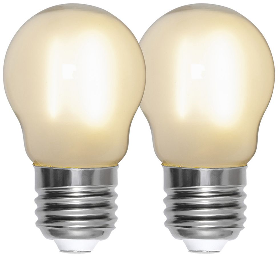 Lampada LED E27 1.4W 150lm 2700K opale Ø45×78mm Duo Pack