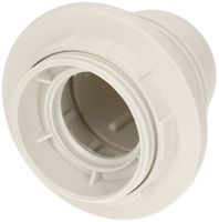 Fassung E27 Kunststoff M10×1 weiss mit Randmantel