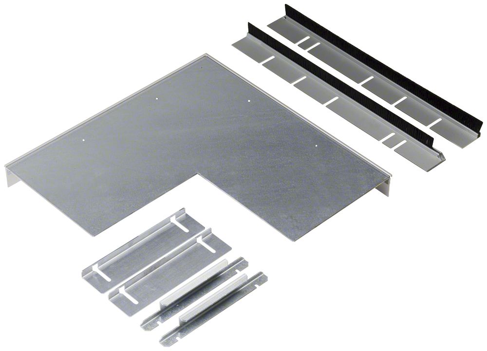 Angle plat Hager brosse/intérieur pour BKB 85×250mm