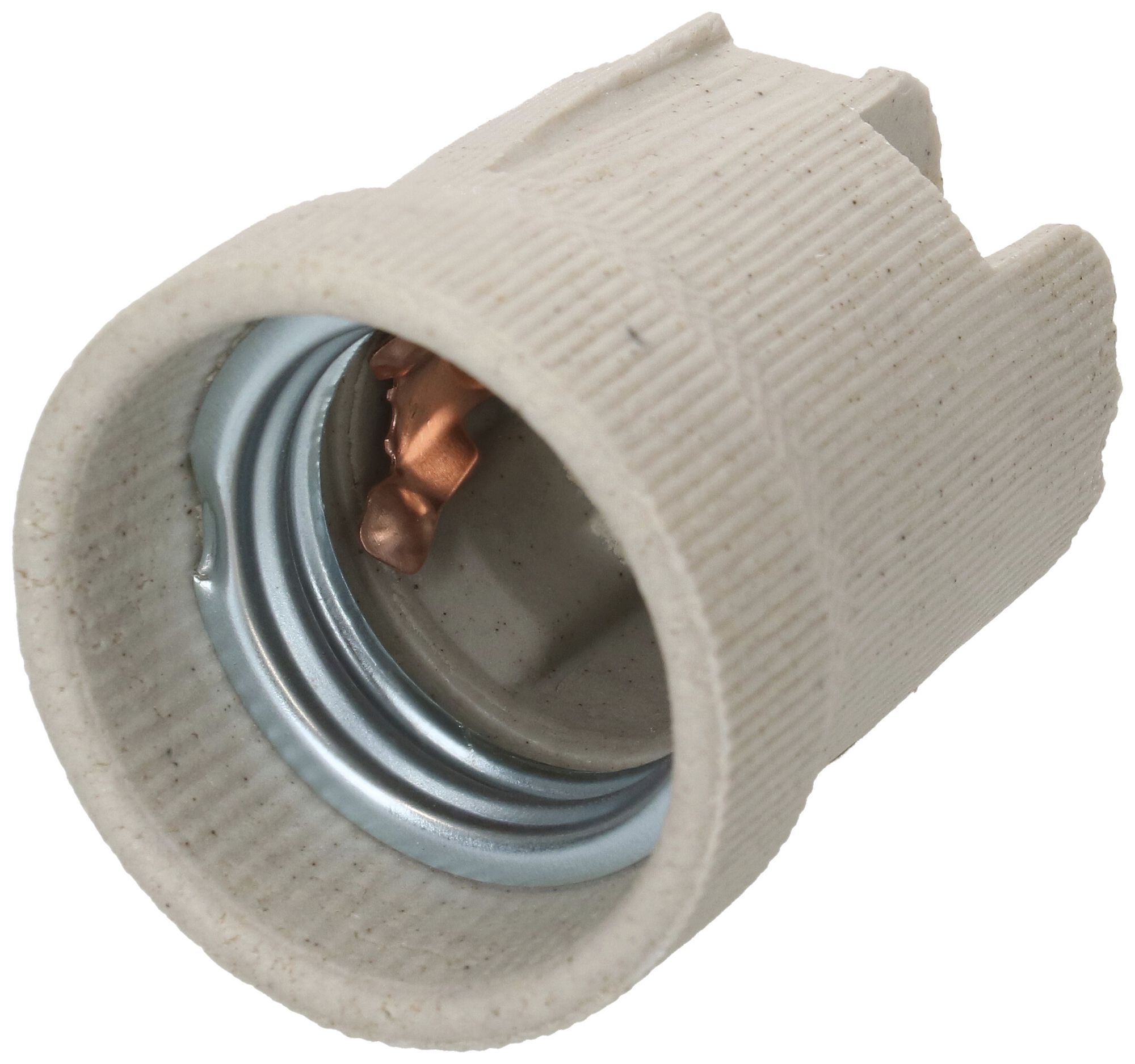 Douille E27 porcelaine noir avec trous de passage pour vis M4