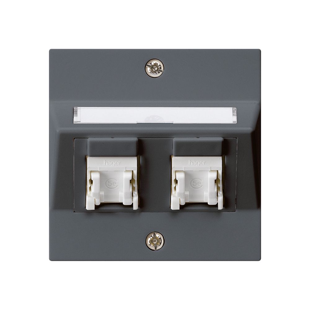 UP-Montage-Set kallysto A Kat.5e 2RJ45/u anthrazit