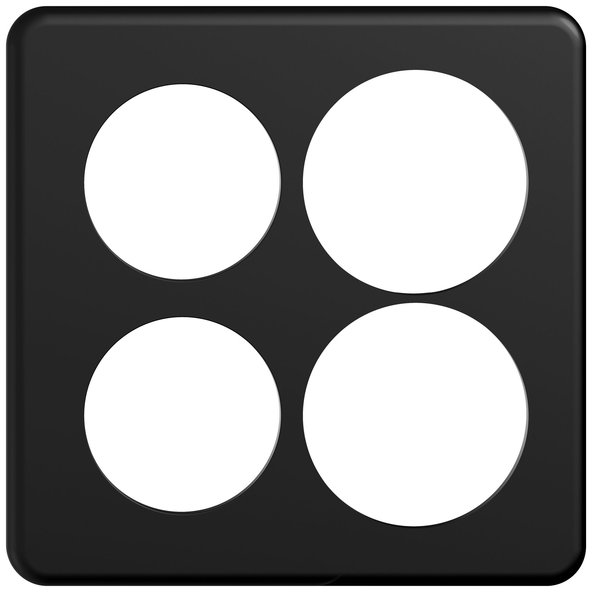 UP-Abdeckplatte STANDARDdue SNAPFIX® 2×2 2×Ø50 2×Ø58 150×150mm sz