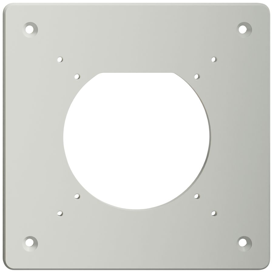 Piastra di montaggio Feller NEVO SNAPFIX® 1×1 Ø69mm 125×125mm grigio