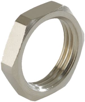 Gegenmutter 6-kant AGRO M40 Messing vernickelt dick