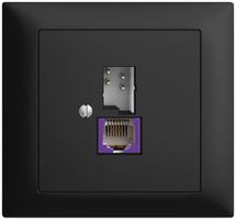 EB-Dose T+T 6P/1×R45 DSL-Breitband EDIZIOdue schwarz