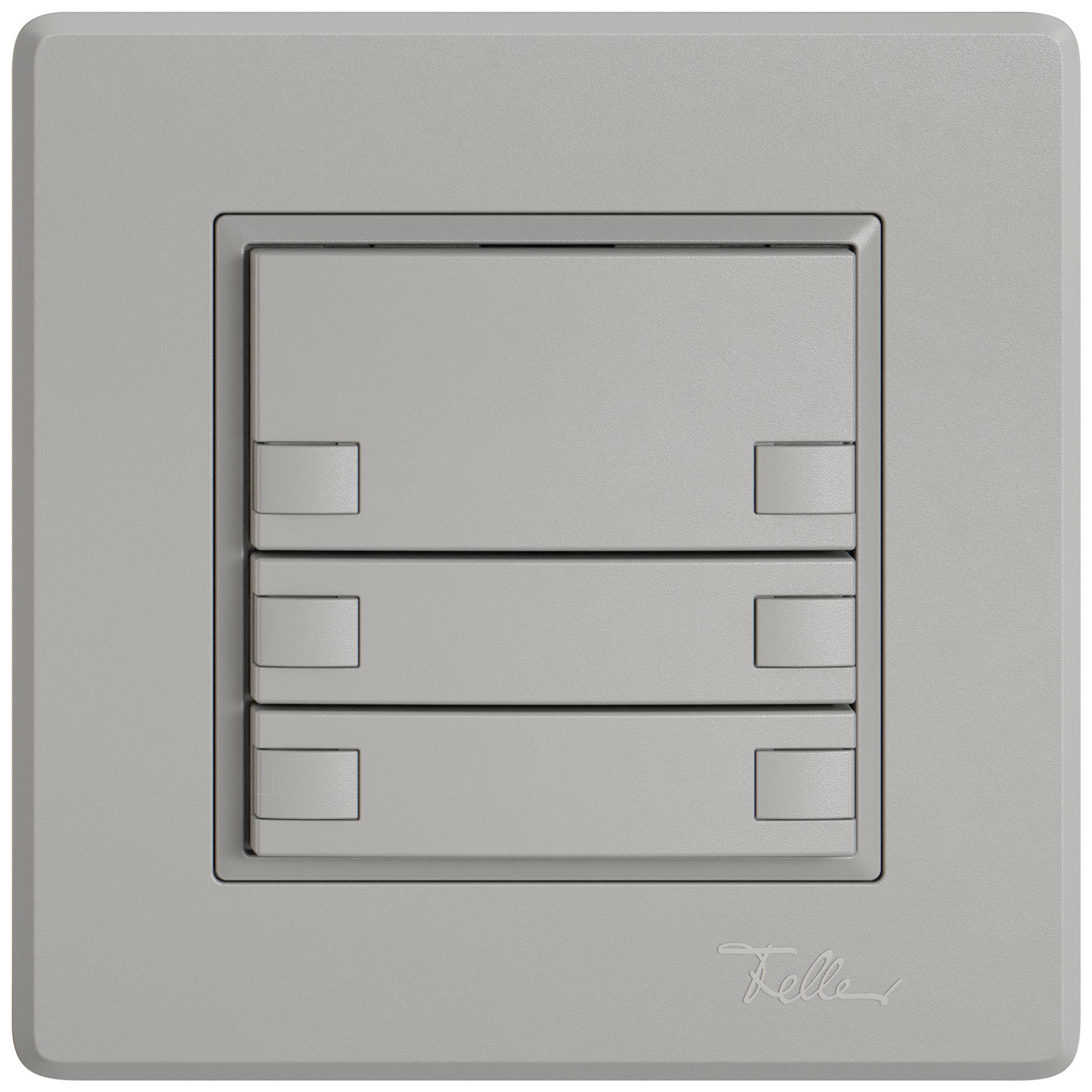 Poussoir KNX RGB ENC EDIZIO.liv SNAPFIX® capteur temp.s.LED 6× comm.1T grc