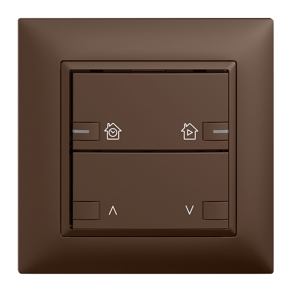 UP-Frontset EDIZIOdue zeptrionAIR Motor 1K mit Bez. mit LED coffee