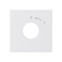 Kit frontale per contatto rotativo a chiave 60×60mm kallysto 0<-1 bianco