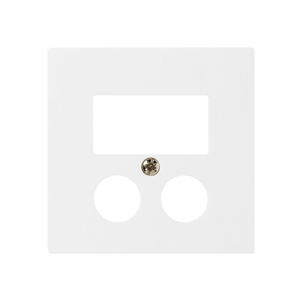 Placca frontale 2×coas+2×RJ45 kallysto HomeWay bianco